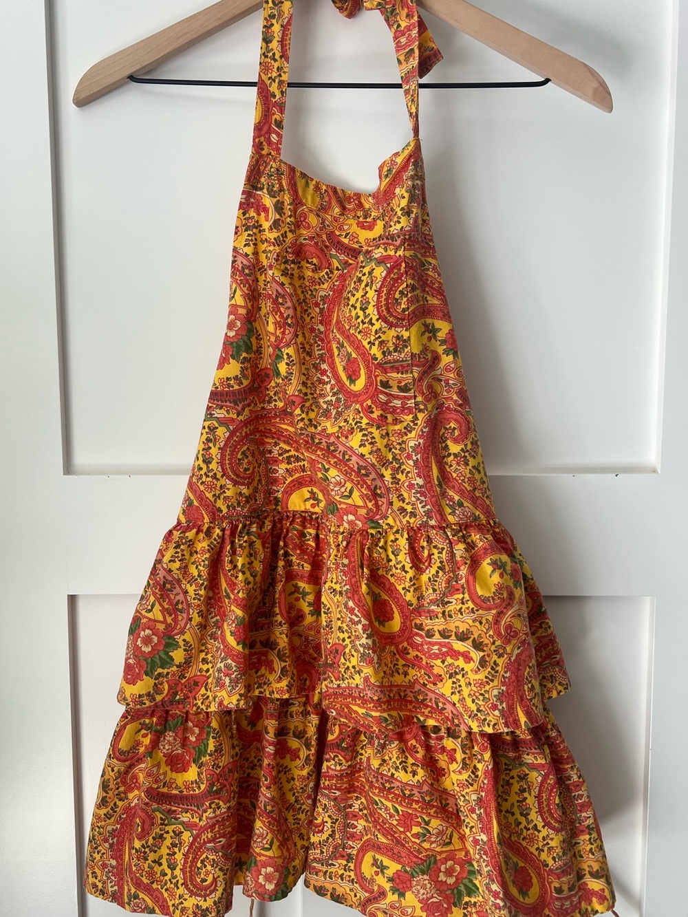 April Cornell Ruffled Paisley Apron Cottagecore Prairie Floral